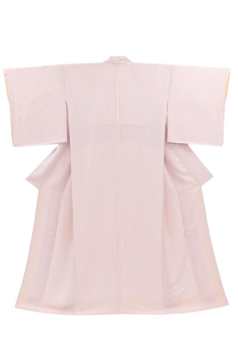 銀座【C-3372】色無地 灰桜色 装飾菱文の地紋 :身丈162.5/裄69 - 銀座