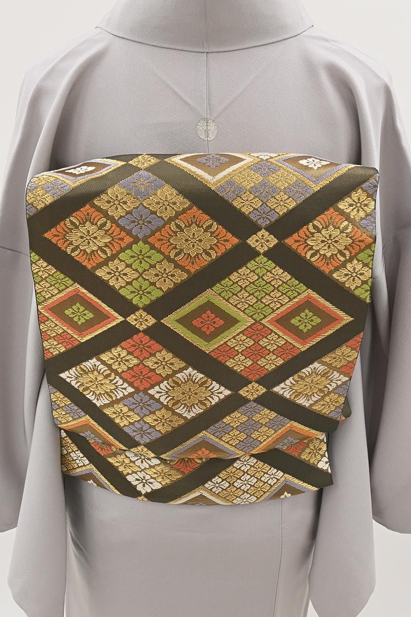 新品 袋帯 京都 西陣 樹 いつき 織物 白地 七宝 花菱 4876 Prices