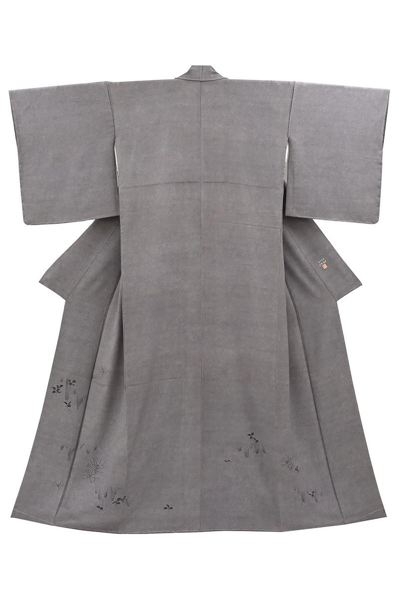 銀座【着物4723】人間国宝 小宮康孝作 江戸小紋 裾模様（落款入）:身丈