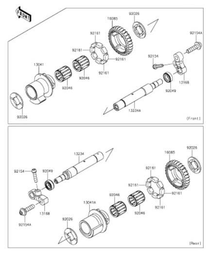 2015年 ZX1000 NFF(NINJA H2) [B-13] Balancer 部品図確認しながら部品