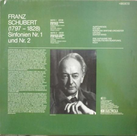 LPレコード ギュンター・ヴァント ～ ケルン放送交響楽団 シューベルト