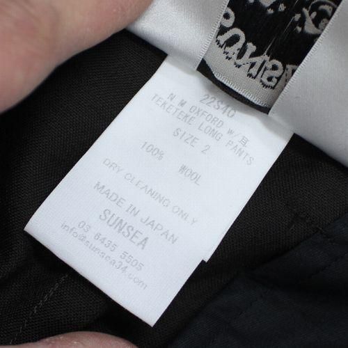 SUNSEA サンシー 22SS N．M OXFORD w/耳 TEKETEKE LONG PANTS テケテケ