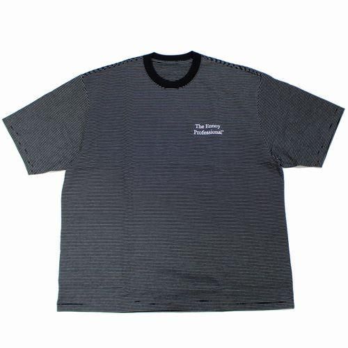 ENNOY エンノイ 23SS BORDER SS TEE ボーダーTシャツ XL ブラック