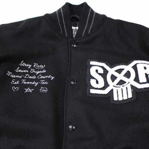 STRAYRATS × BOUNTY HUNTER 24AW Varsity Leather スタジャン M