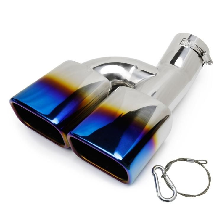 脱落防止ワイヤー付き」C-HR 2本出し マフラーカッター チタンカラー