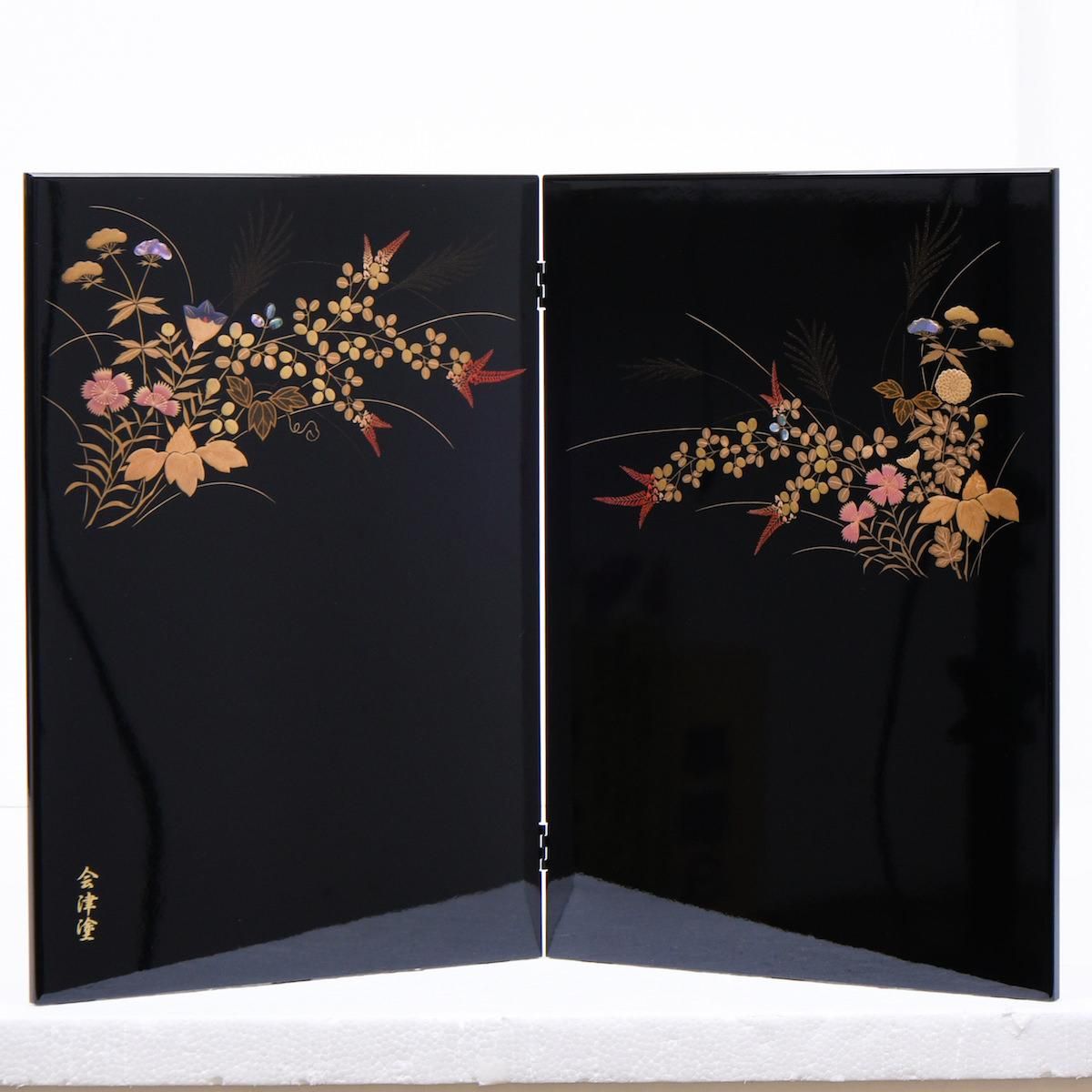 10号 徳川家康公兜飾り 鈴甲子雄山作 螺鈿屏風