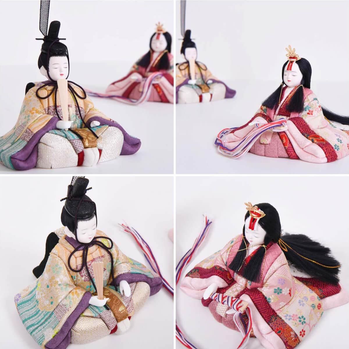 木目込人形 桃山雛 五人飾り タモ丸ケース 木村一秀