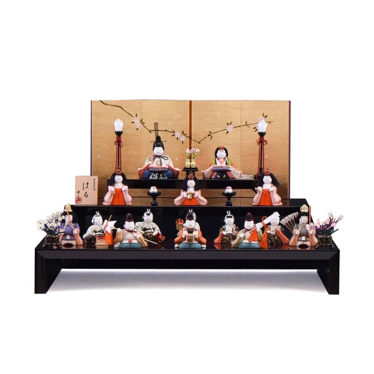木目込人形 十五人飾り 幸一光 はる15人
