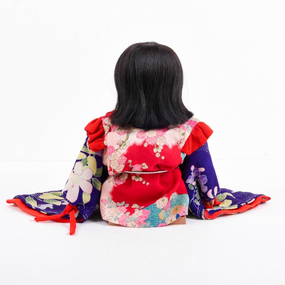 市松人形 抱き人形 女の子(大) 紫古布 藤村明光作