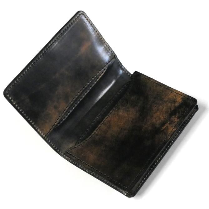 名刺入れ 名刺ケース 通しマチ型 メンズ レディース コードバン 馬革