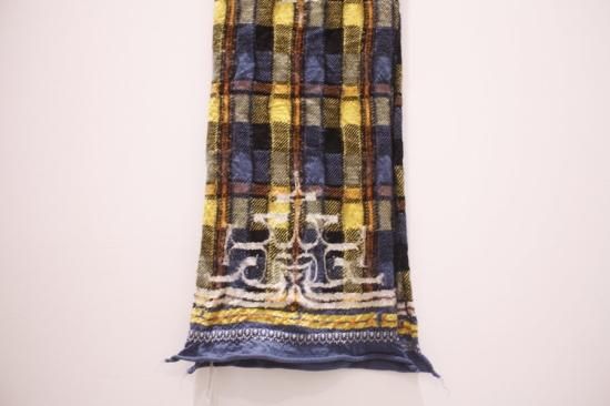 KAPITAL EK-1345 縮絨ウール タータンアイヌHAPPYマフラー