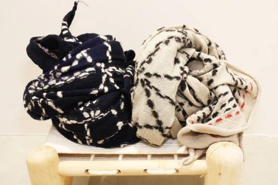 KAPITAL キャピタル K2411XM551 縮絨ウール 刺し子マフラー