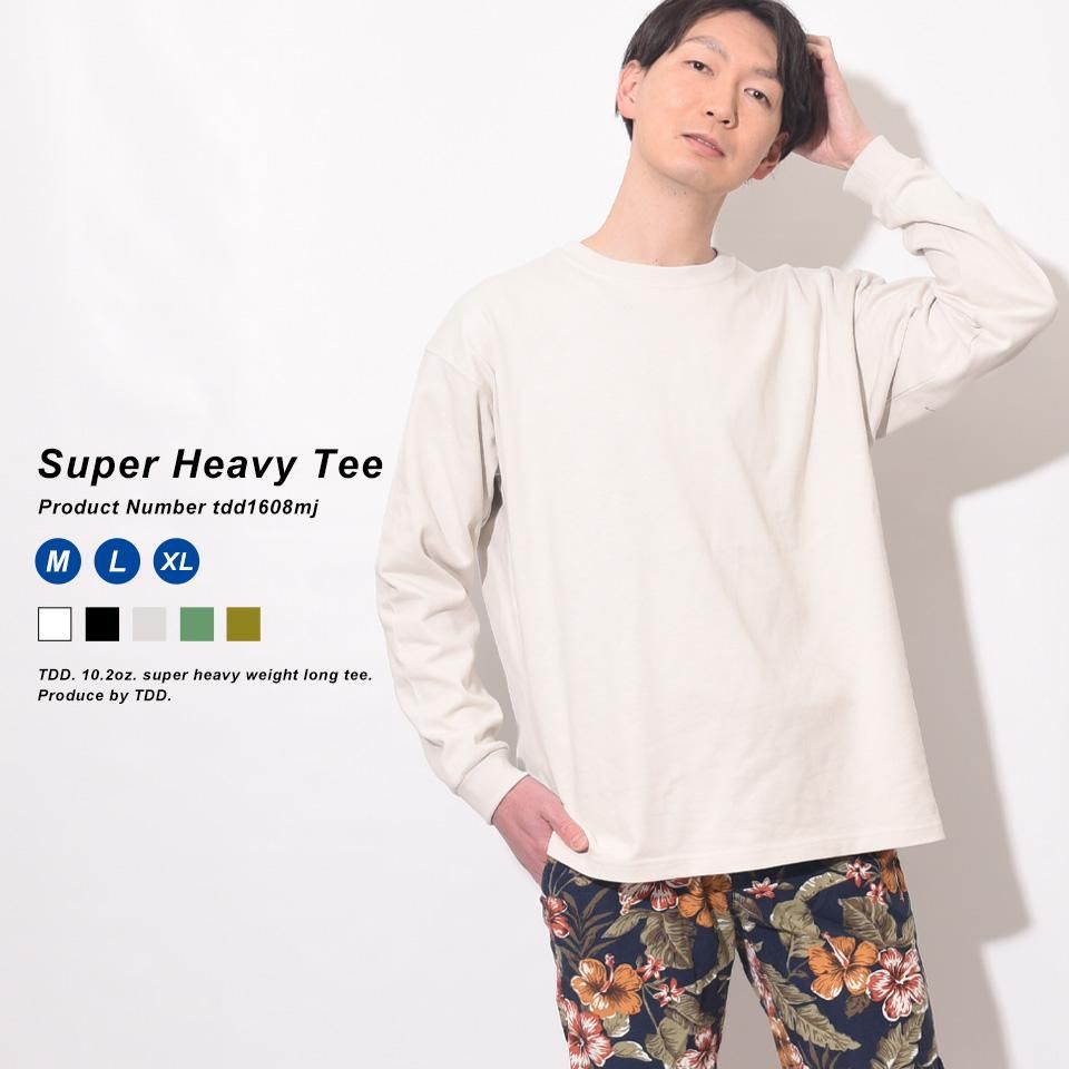 本物の厚手の長袖Tシャツ スーパーヘビーウェイトロングTシャツ 超厚手