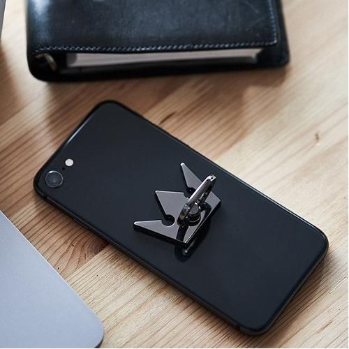 キングダムハーツ スマートフォンリング クラウン ブラック /メール便