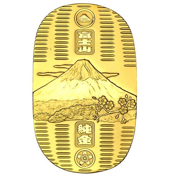 純金大判『富士山』 (76x126mm) - 光則作(100g) - 三宝堂オンライン