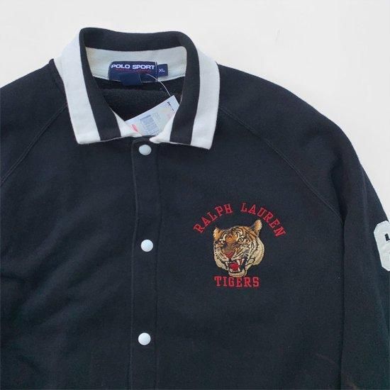 POLO SPORT】 NOS MID 1990S TIGER FLEECE GAME JACKET - BLACK SIZE