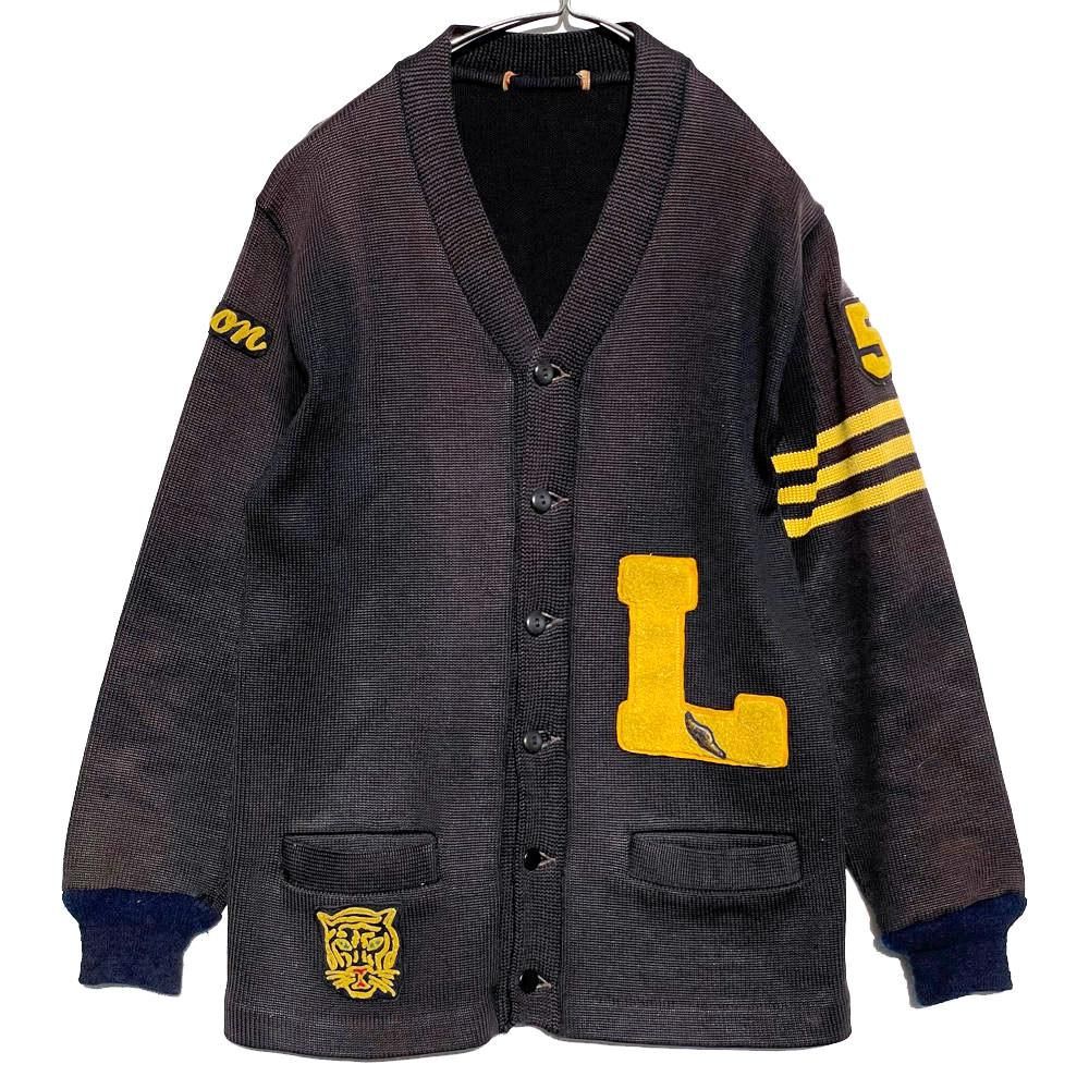 ヴィンテージ レタードカーディガン ブラック【1950's-】Vintage