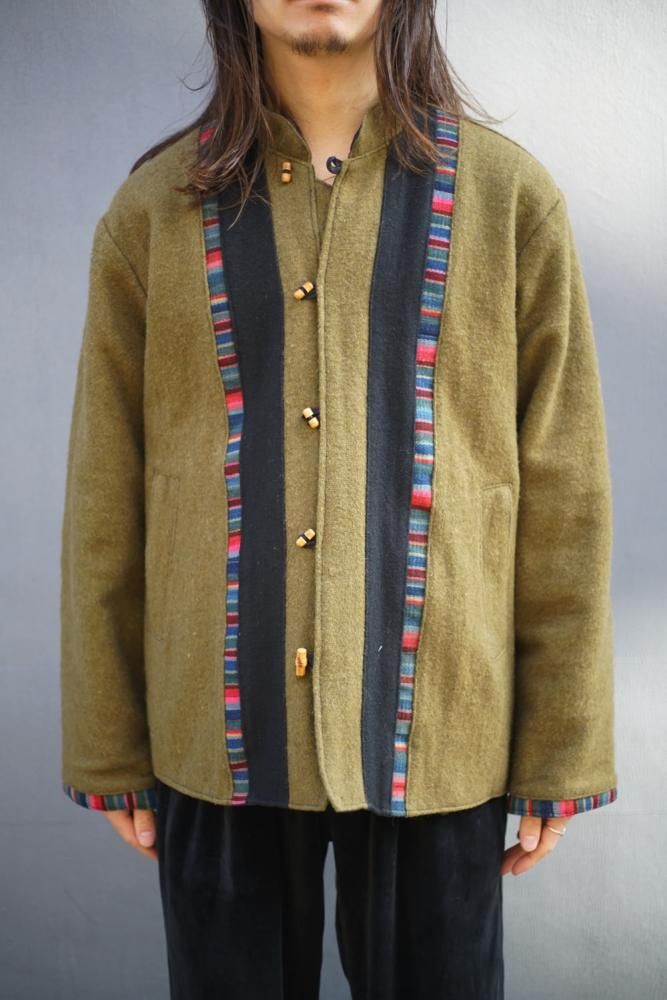 ヴィンテージ スタンドカラー ウール チロリアンジャケット【1980's