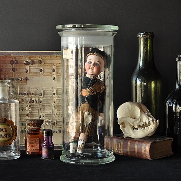 アンティーク標本瓶・3B/フランスアンティーク雑貨 ガラスボトル 大型