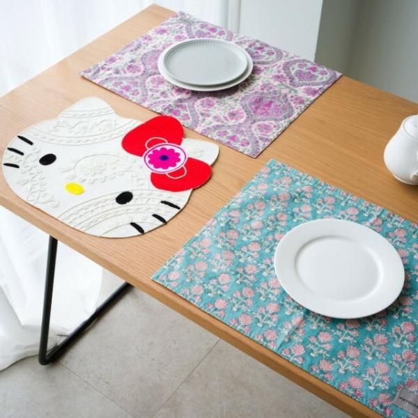 HelloKitty×MAYGLOBE ハローキティ ランチョンマット mk23002-01