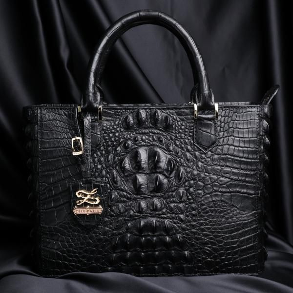 ホーンバッククロコダイル ワイルドコティディアントート ミディ