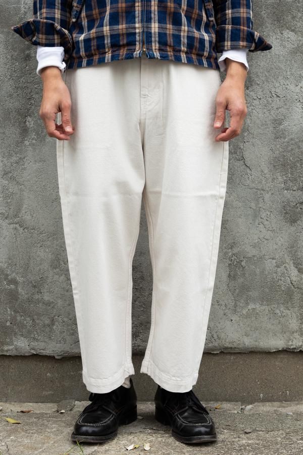 PORTER CLASSIC】SUMMER WHITE PANTS-SLOW&STEADY