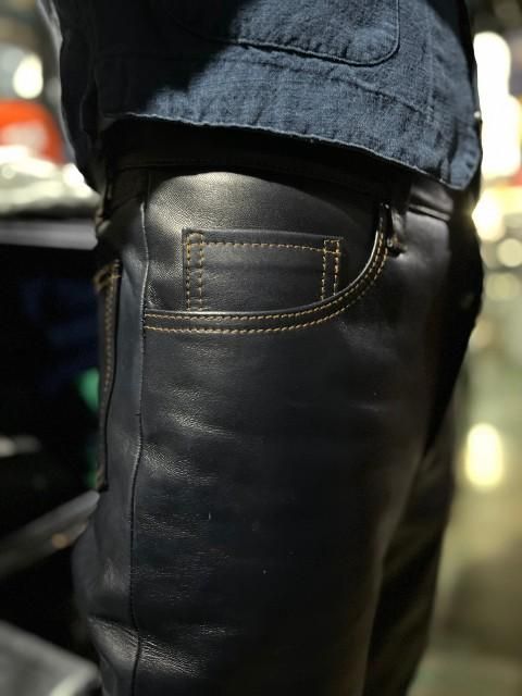 Y'2LEATHERワイツーレザーINDIGO HOUSE PANTS 革パン IP-06 - 夜型大型