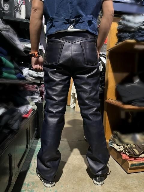 Y'2LEATHERワイツーレザーINDIGO HOUSE PANTS 革パン IP-06 - 夜型大型