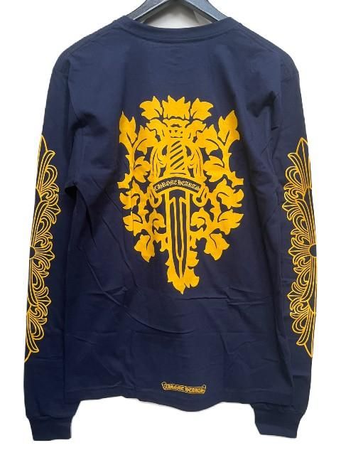 CHROME HEATRSクロムハーツダガーロングスリーブTシャツ navy/yellow