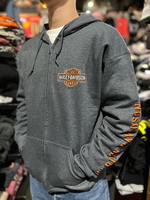 HARLEY-DAVIDSONハーレーダビッドソンジップパーカー greyハリウッド