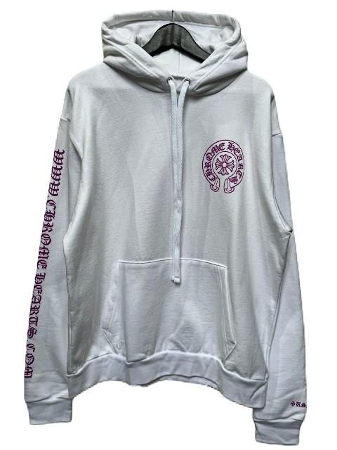 CHROME HEARTSクロムハーツホースシュー プルオーバーパーカーwhite