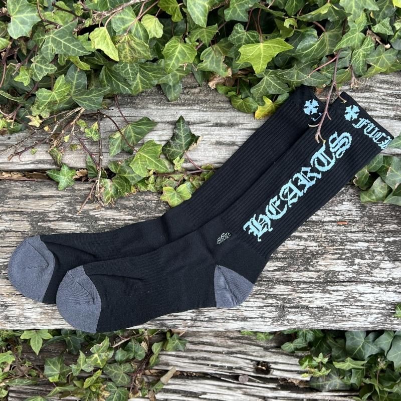 CHROME HEARTS (クロムハーツ) / CH LOGO SOCKS / BLACK × LIGHT BLUE