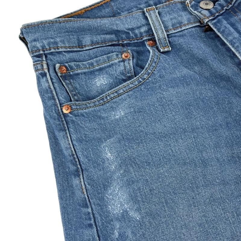30%OFF】 ADVANCE / LEVI'S 505 × CROSS LEATHER DENIM PANTS □定価