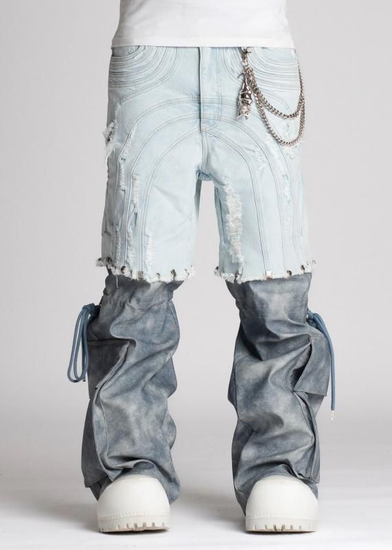 GUAPI / AQUA BLUE CONVERTIBLE DENIM - GANGSTA MARKET