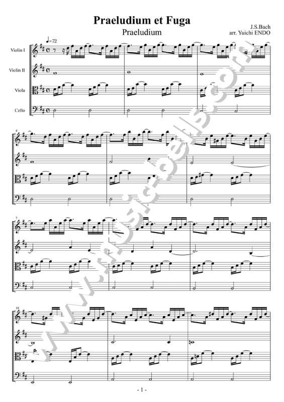 J.Sバッハ 平均律クラヴィーア曲集1巻より第1番「プレリュードと