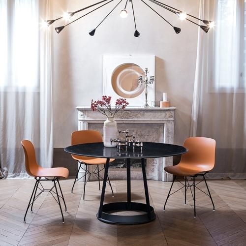 チェア・スチールロッド・ミッドセンチュリー・デザイナーズチェア