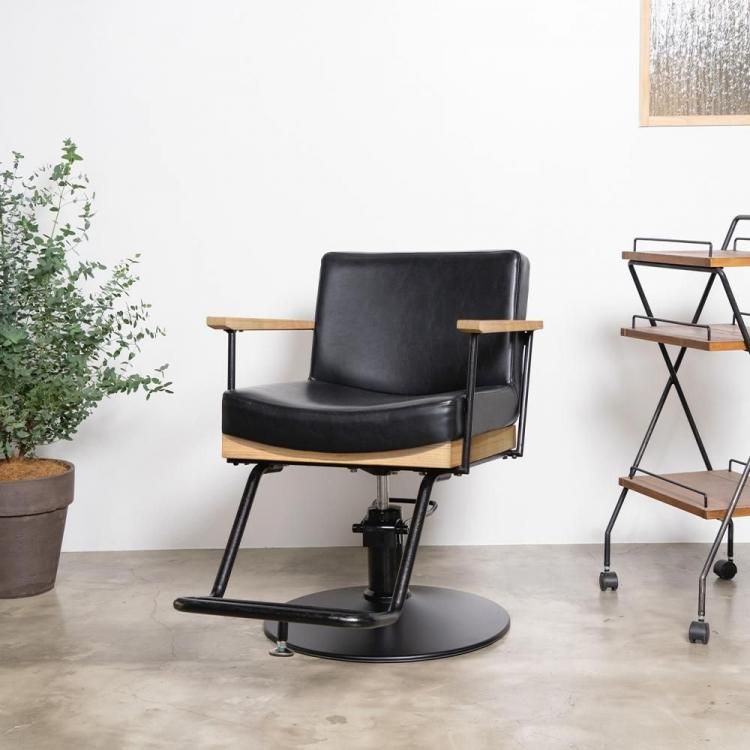 美容室 スタイリングチェア 『Framu/フラム』 BLACK（ブラック）業務用