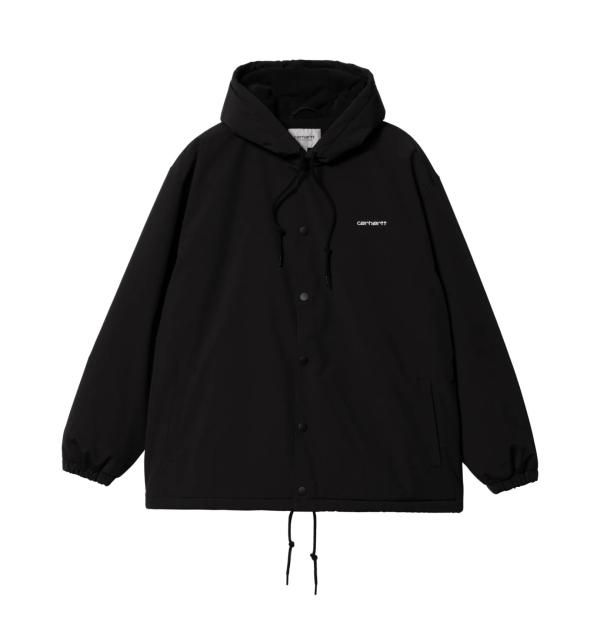 Carhartt/カーハート/ HOODED COACH JACKET - Black / White - INSECTE