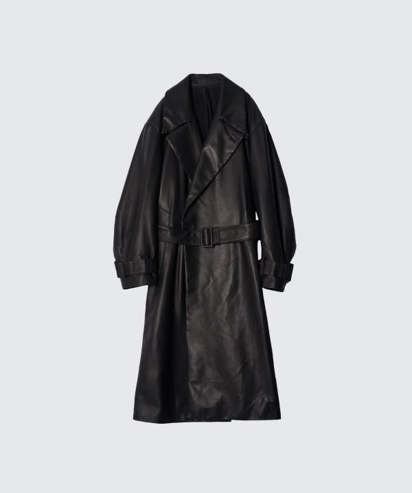 yoke/ヨーク/ LEATHER DOUBLE BREASTED COAT - INSECTE WEB STORE