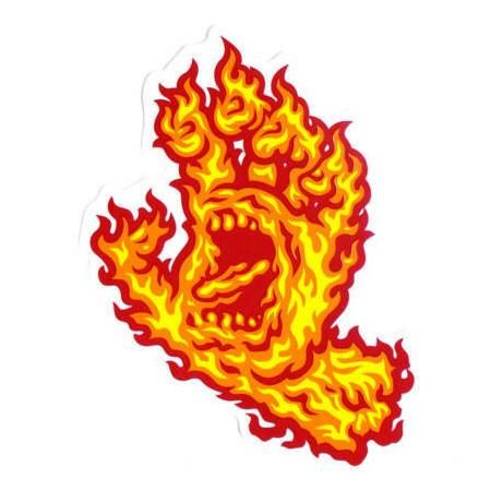 SANTA CRUZ ( サンタクルーズ ) ステッカー FLAME HAND - JAU／REMILLA