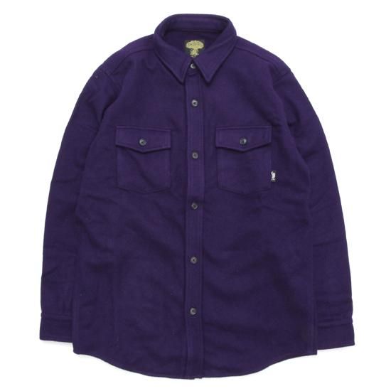 GREENCLOTHING グリーンクロージング】WOOL FLANNEL SHIRTS (パープル