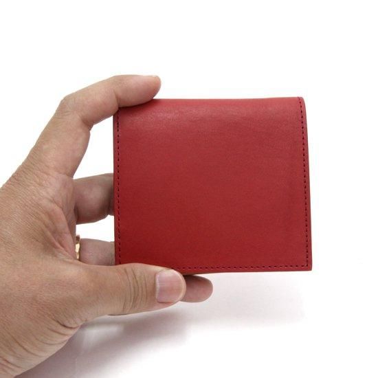 remilla レミーラ｜トーンウォレット (朱色×キャメル)(栃木レザーの二