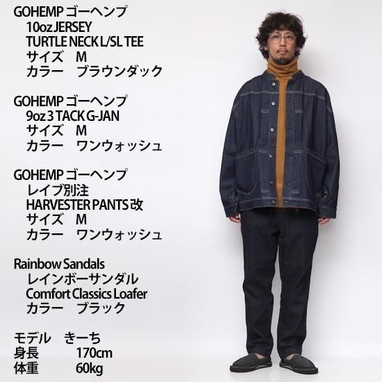 GOHEMP｜3 TACK G-JAN ワンウォッシュ GHJ6160THO