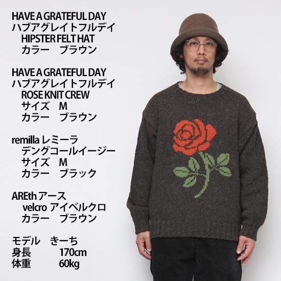 HAVE A GRATEFUL DAY｜ROSE KNIT CREW NATURAL