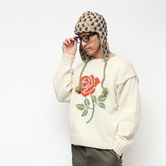 HAVE A GRATEFUL DAY｜ROSE KNIT CREW NATURAL