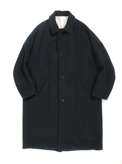 ゴーシュ ウールベロア ロングコート(ブラック) - BAZAAR by GIFT