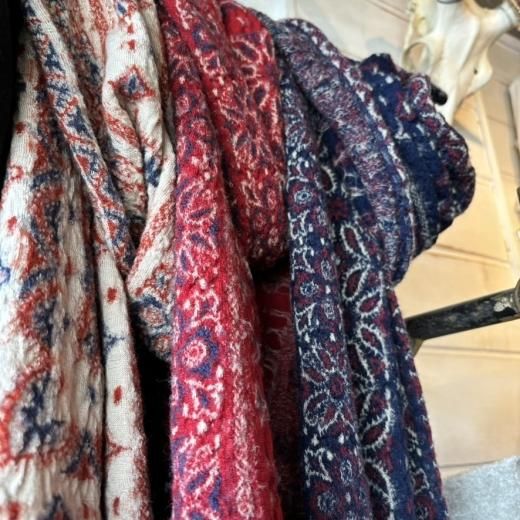 KAPITAL] 縮絨ウールカラフルBIGママバンダナHAPPYマフラー - TAKE