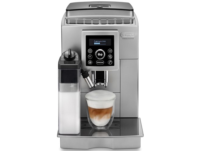 デロンギ、ミルクの甘いカプチーノが作れる全自動エスプレッソマシン