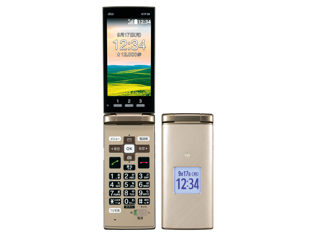 京セラ かんたんケータイ KYF38 [シャンパンゴールド] 価格比較 - 価格.com