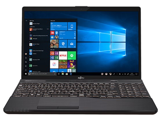 FMV LIFEBOOK AH77/D1 FMVA77D1B [ブライトブラック]の製品画像 - 価格.com